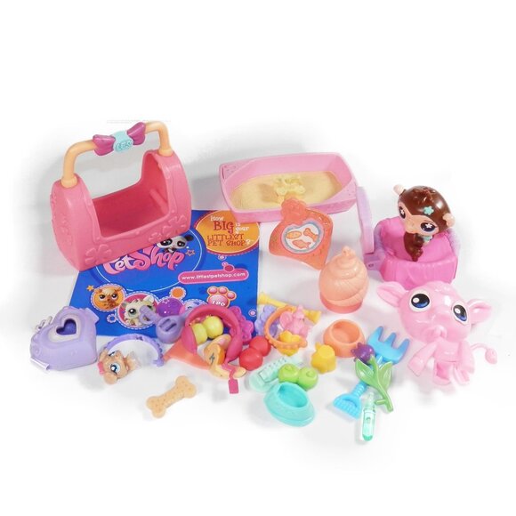 Littlest Pet Shop Accessory Small Lot Sandbox Treats  Bowls LPS MIni Cat Diner - Picture 1 of 7